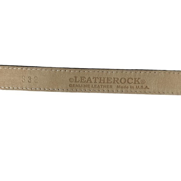 Leatherock Size 32 Small Genuine Leather Alligator Print Belt Green - Picture 7 of 7